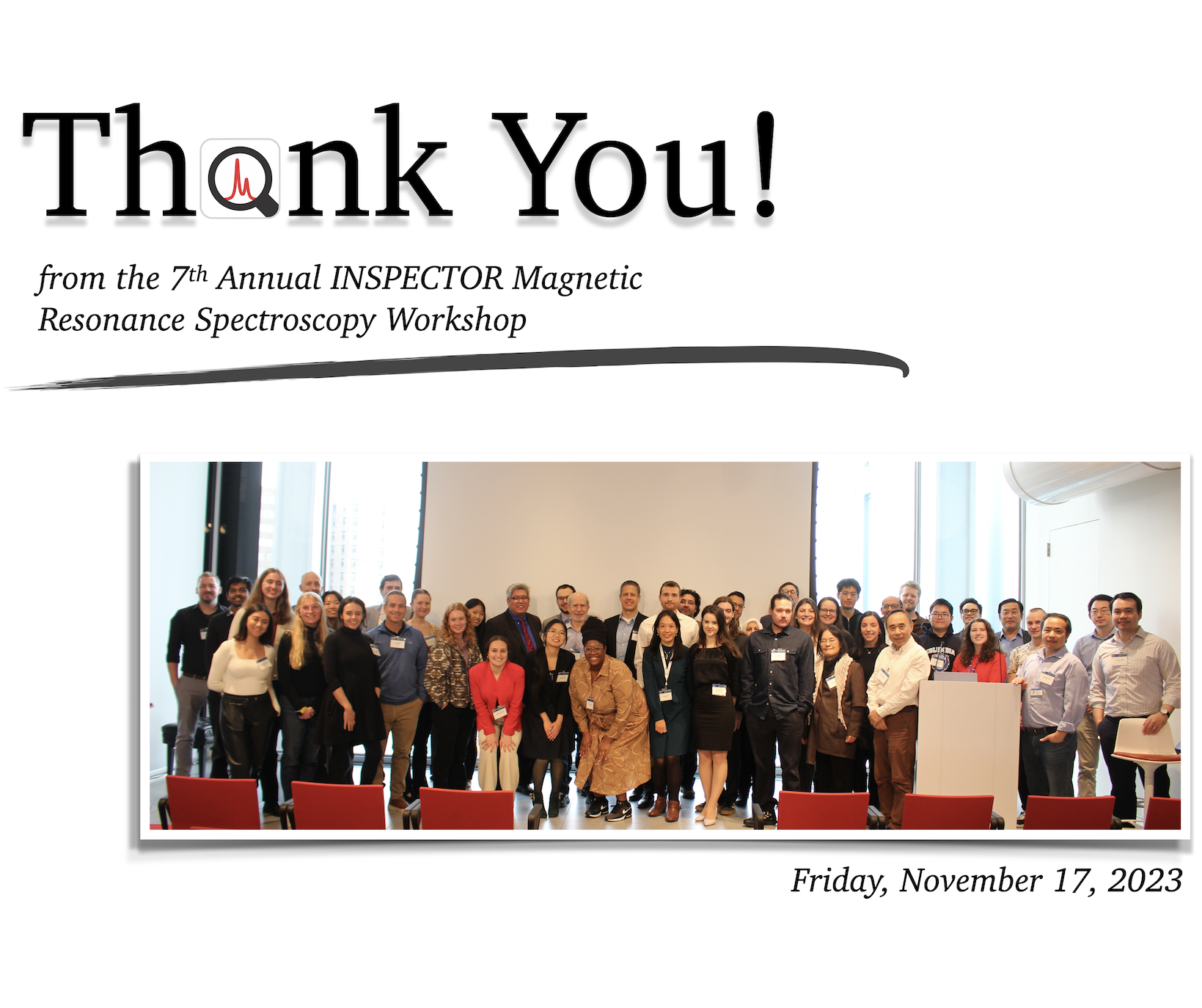 Thank You from the 7th Annual INSPECTOR Workshop